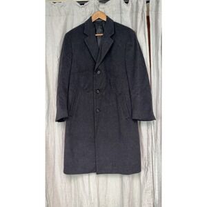 Lauren Ralph Lauren Men's Gray Wool Blend Overcoat Soft Touch 3 Button Top Coat